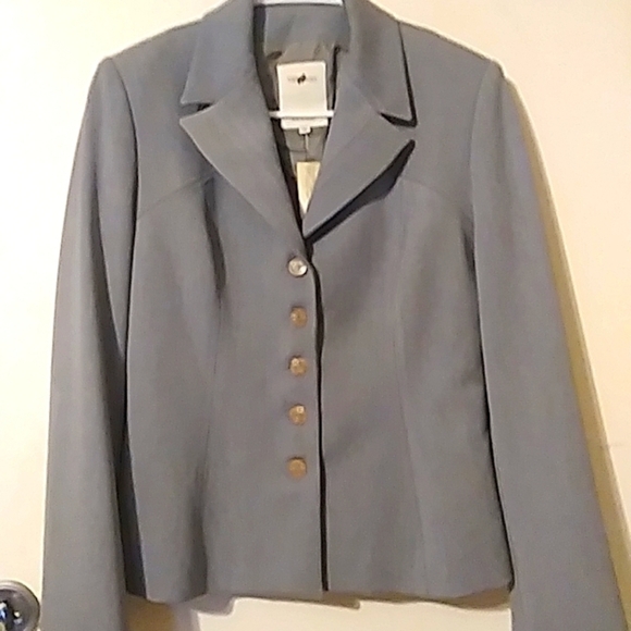 NWT Vertigo Paris Vintage Grey Suit Jacket Blazer - Picture 7 of 7